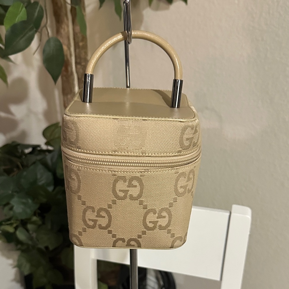 Gucci Tan GG Canvas Box Vanity Case